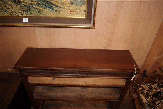 A late Victorian mahogany open bookcase W.106cm